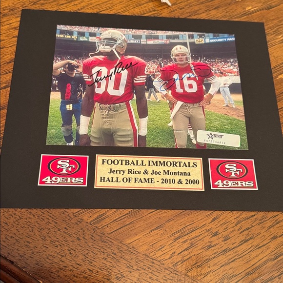 San Francisco 49ers Jerry rice Joe MontanaSigned Autographed